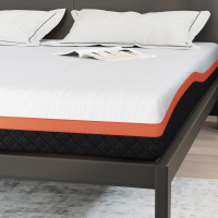 Produktbild för Madrass Vit och svart 180 x 200 cm Jacquardtyg