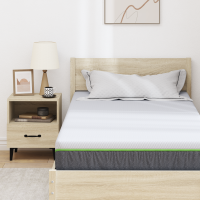 Produktbild för Madrass Vitt och Grått 90 x 200 cm Jacquardtyg