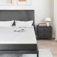 Produktbild för Madrass Vitt och Grått 140 x 190 cm Jacquardtyg