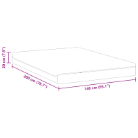 Produktbild för Madrass Vitt och Grått 140 x 200 cm Jacquardtyg