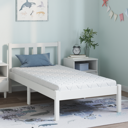 vidaXL Madrass Vit 80 x 160 cm Jacquardtyg