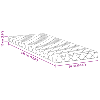 Produktbild för Madrass Vit 90 x 190 cm Jacquardtyg
