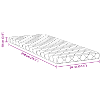 Produktbild för Madrass Vit 90 x 200 cm Jacquardtyg