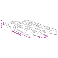 Produktbild för Madrass Vit 100 x 200 cm Jacquardtyg