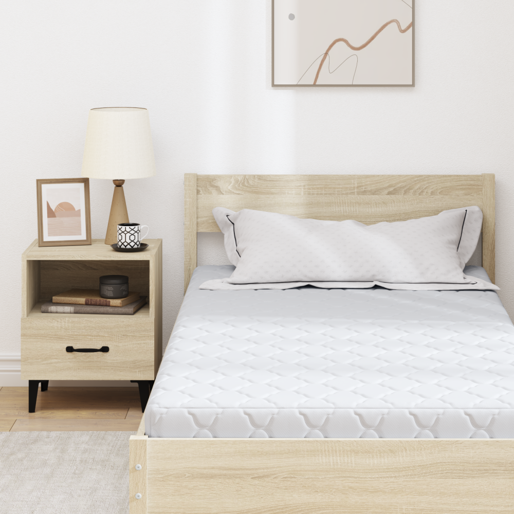 Produktbild för Madrass Vit 100 x 200 cm Jacquardtyg