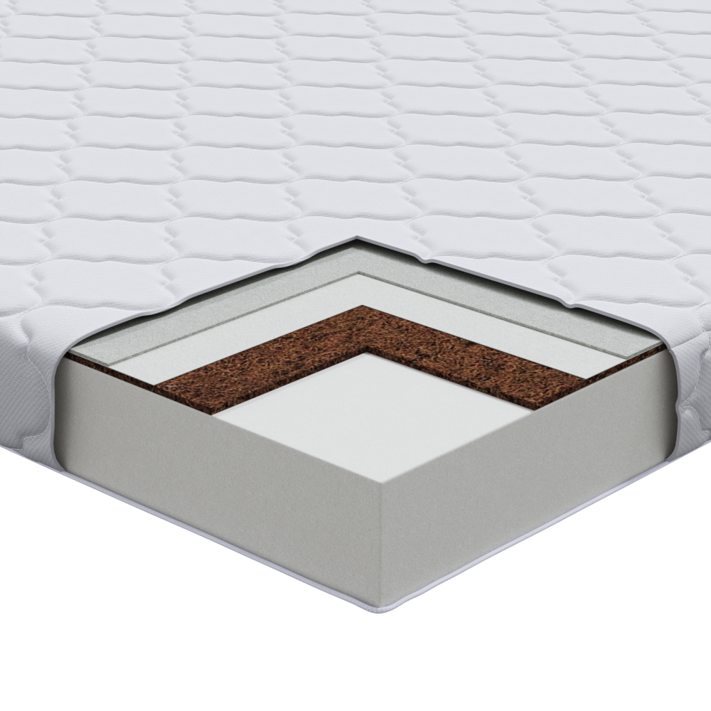 Produktbild för Madrass Vit 120 x 200 cm Jacquardtyg