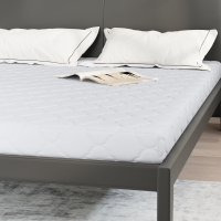 Produktbild för Madrass Vit 140 x 190 cm Jacquardtyg