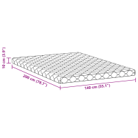 Produktbild för Madrass Vit 140 x 200 cm Jacquardtyg