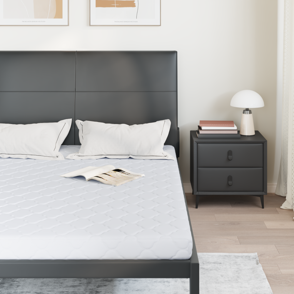 Produktbild för Madrass Vit 160 x 200 cm Jacquardtyg