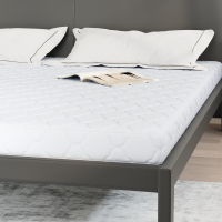 Produktbild för Madrass Vit 200 x 200 cm Jacquardtyg