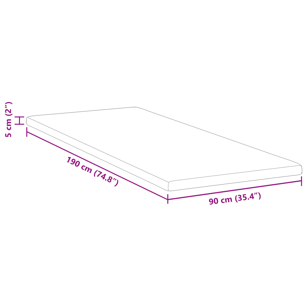 Produktbild för Kokostopper Vit 90 x 190 cm Jacquardtyg