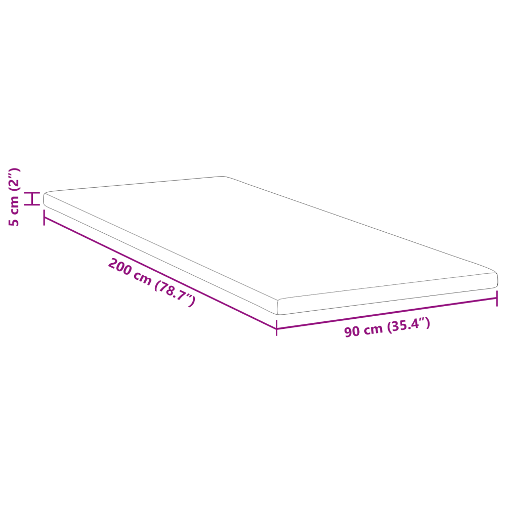 Produktbild för Kokostopper Vit 90 x 200 cm Jacquardtyg