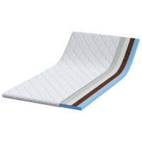Produktbild för Kokostopper Vit 120 x 200 cm Jacquardtyg