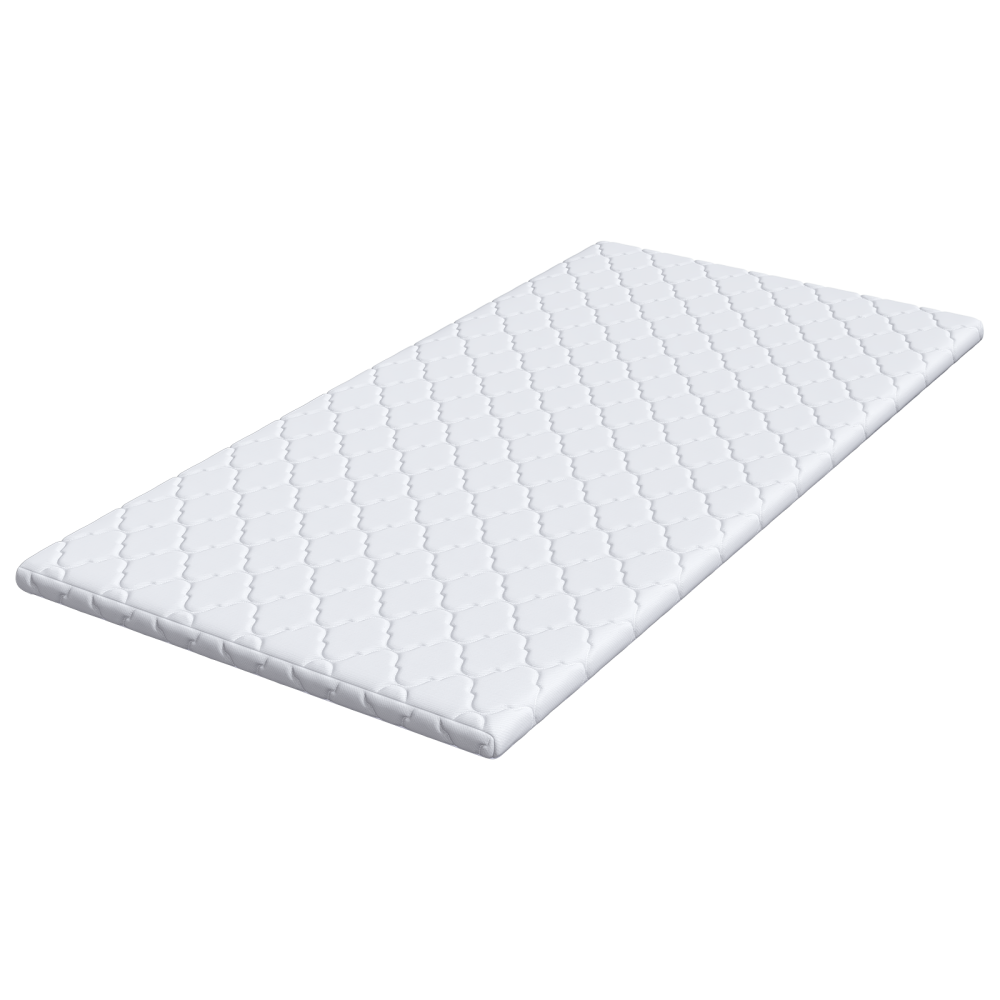 Produktbild för Kokostopper Vit 120 x 200 cm Jacquardtyg