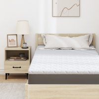 Produktbild för Kokostopper Vit 120 x 200 cm Jacquardtyg