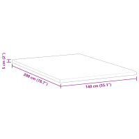 Produktbild för Kokostopper Vit 140 x 200 cm Jacquardtyg