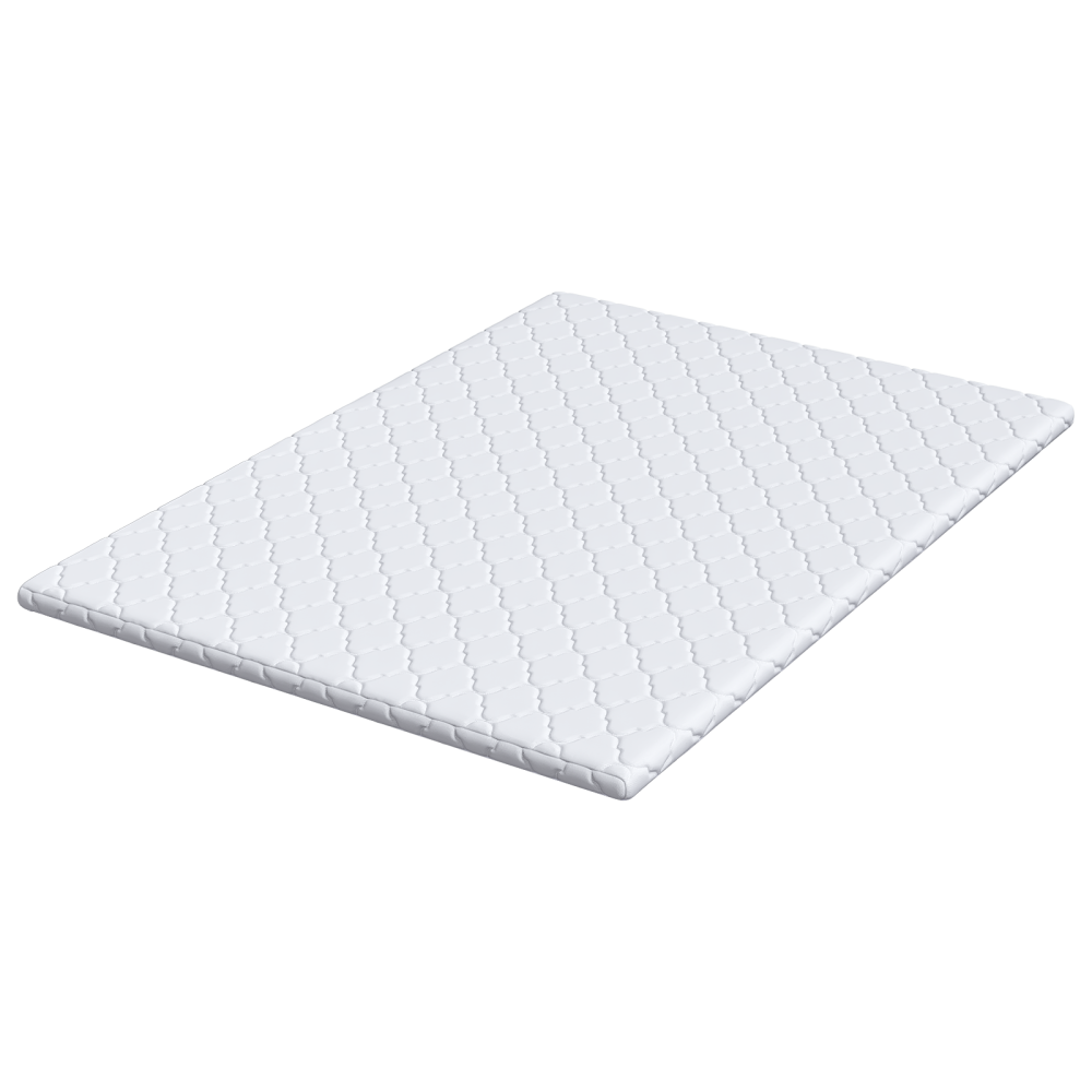 Produktbild för Kokostopper Vit 140 x 200 cm Jacquardtyg