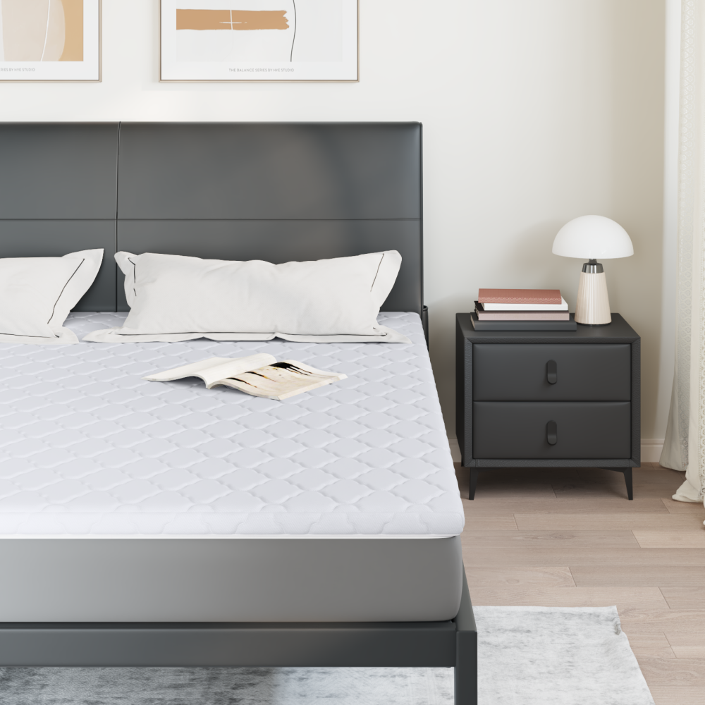 Produktbild för Kokostopper Vit 180 x 200 cm Jacquardtyg