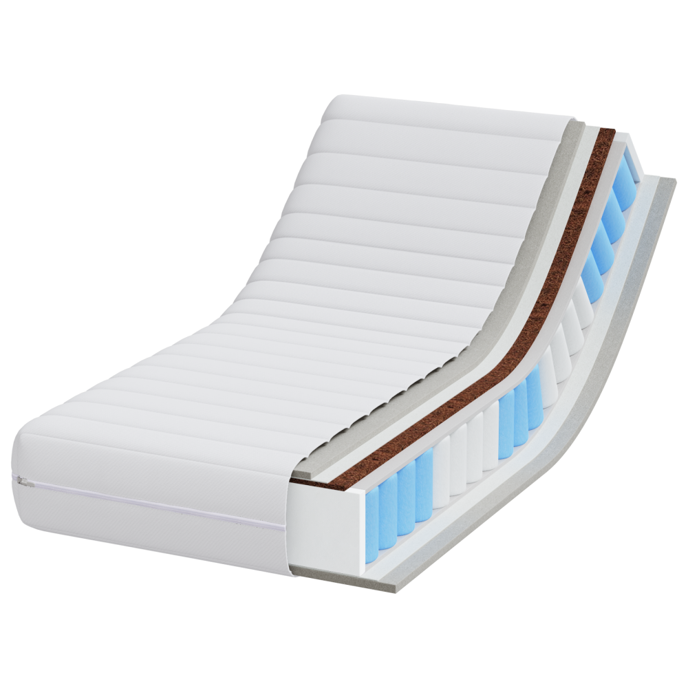 Produktbild för Madrass Vit 60 x 120 cm Pocketfjäder