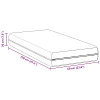 Produktbild för Madrass Vit 60 x 120 cm Pocketfjäder