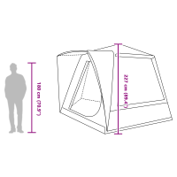Produktbild för Campingtält Stuga med tak Blå 420 x 420 x 227 cm Polyester