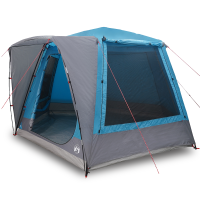 Produktbild för Campingtält Stuga med tak Blå 420 x 420 x 227 cm Polyester
