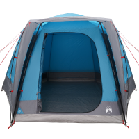 Produktbild för Campingtält Stuga med tak Blå 420 x 420 x 227 cm Polyester