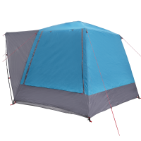 Produktbild för Campingtält Stuga med tak Blå 420 x 420 x 227 cm Polyester