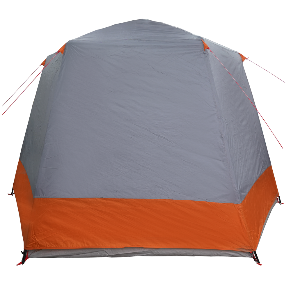 Produktbild för Campingtält Stuga Grå och orange 420 x 420 x 227 cm Polyester