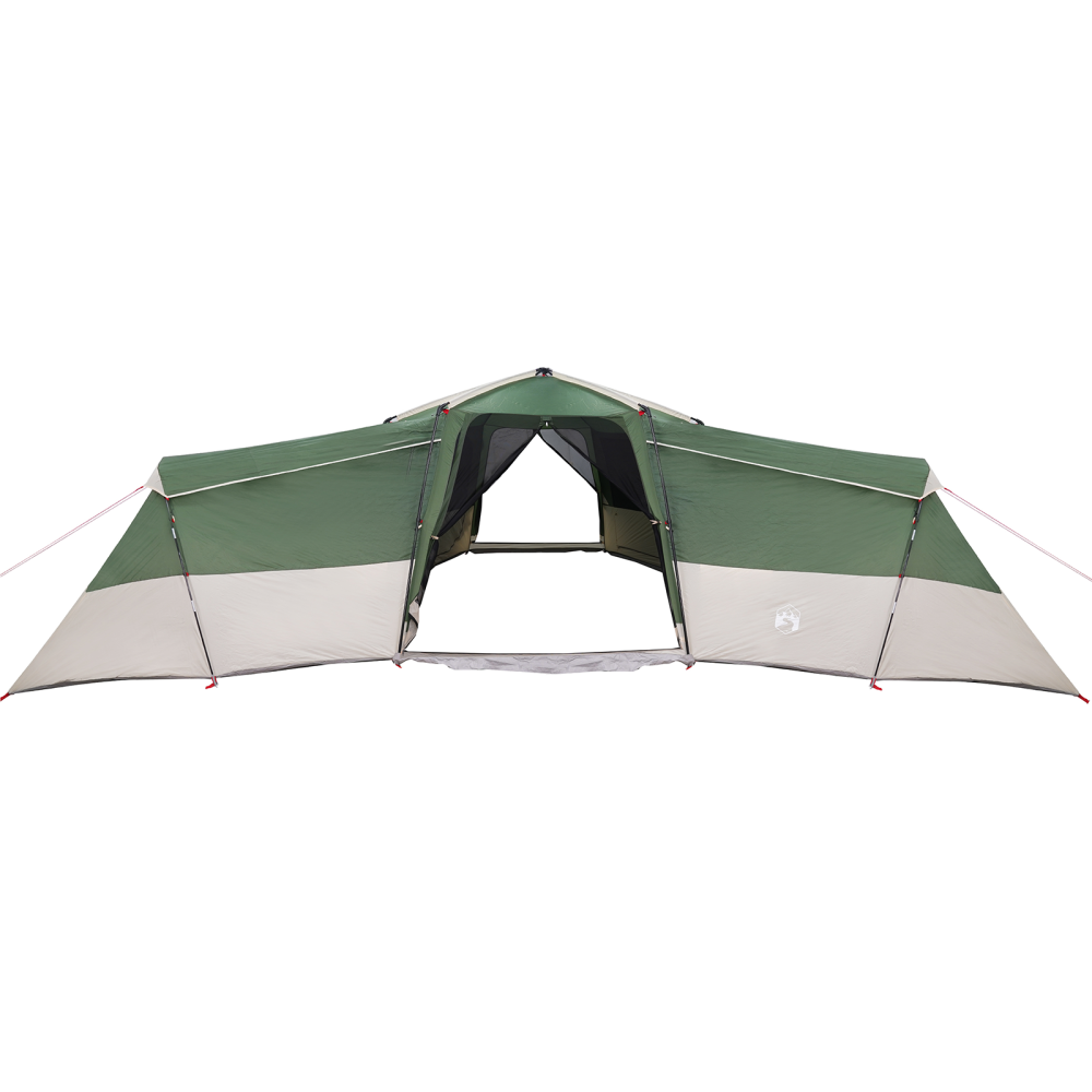 Produktbild för Familjetält med tak med lagring Grön 833 x 585 x 216 cm taffeta