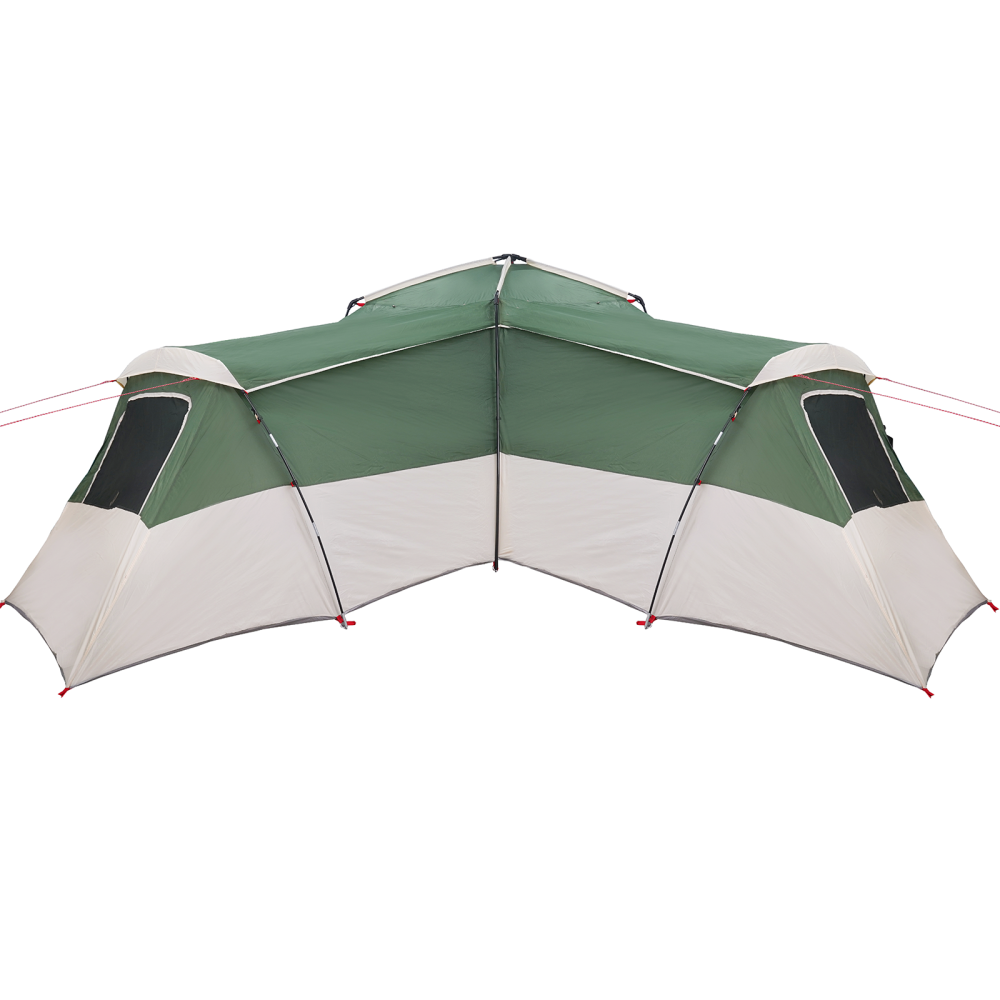 Produktbild för Familjetält med tak med lagring Grön 833 x 585 x 216 cm taffeta