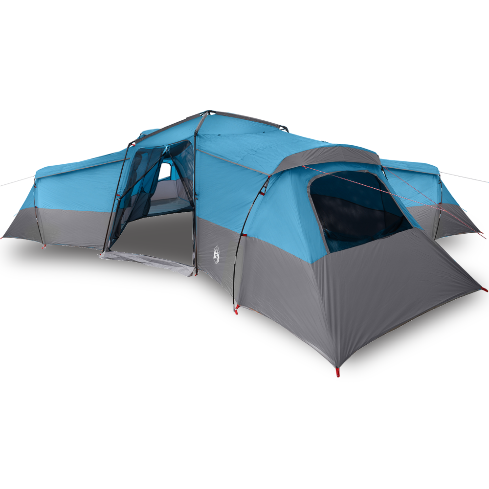 Produktbild för Familjetält med tak med lagring Blå 833 x 585 x 216 cm taffeta