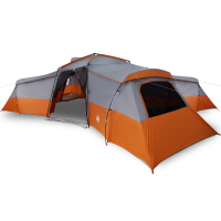 Produktbild för Familjetält med tak Grå och orange 833 x 585 x 216 cm taffeta