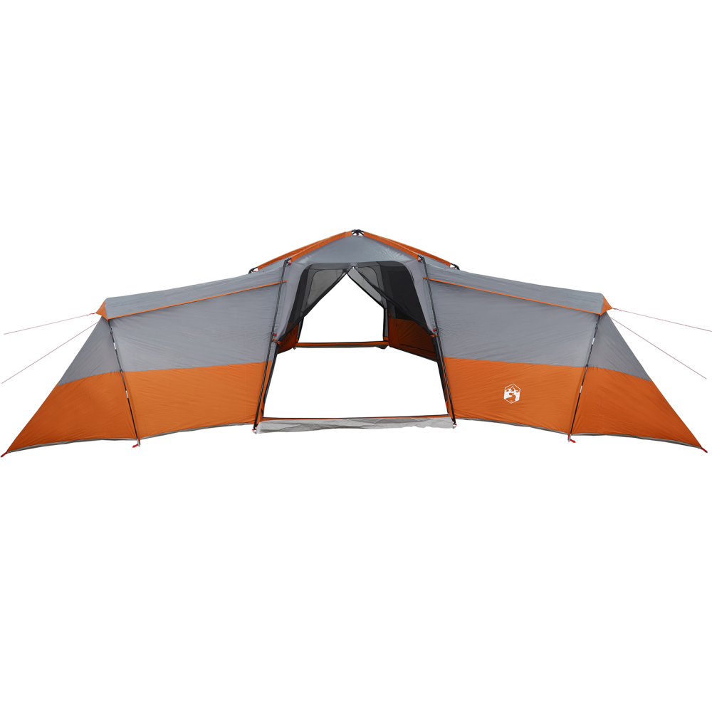 Produktbild för Familjetält med tak Grå och orange 833 x 585 x 216 cm taffeta