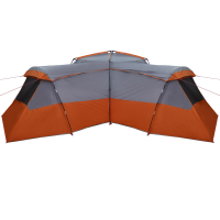 Produktbild för Familjetält med tak Grå och orange 833 x 585 x 216 cm taffeta