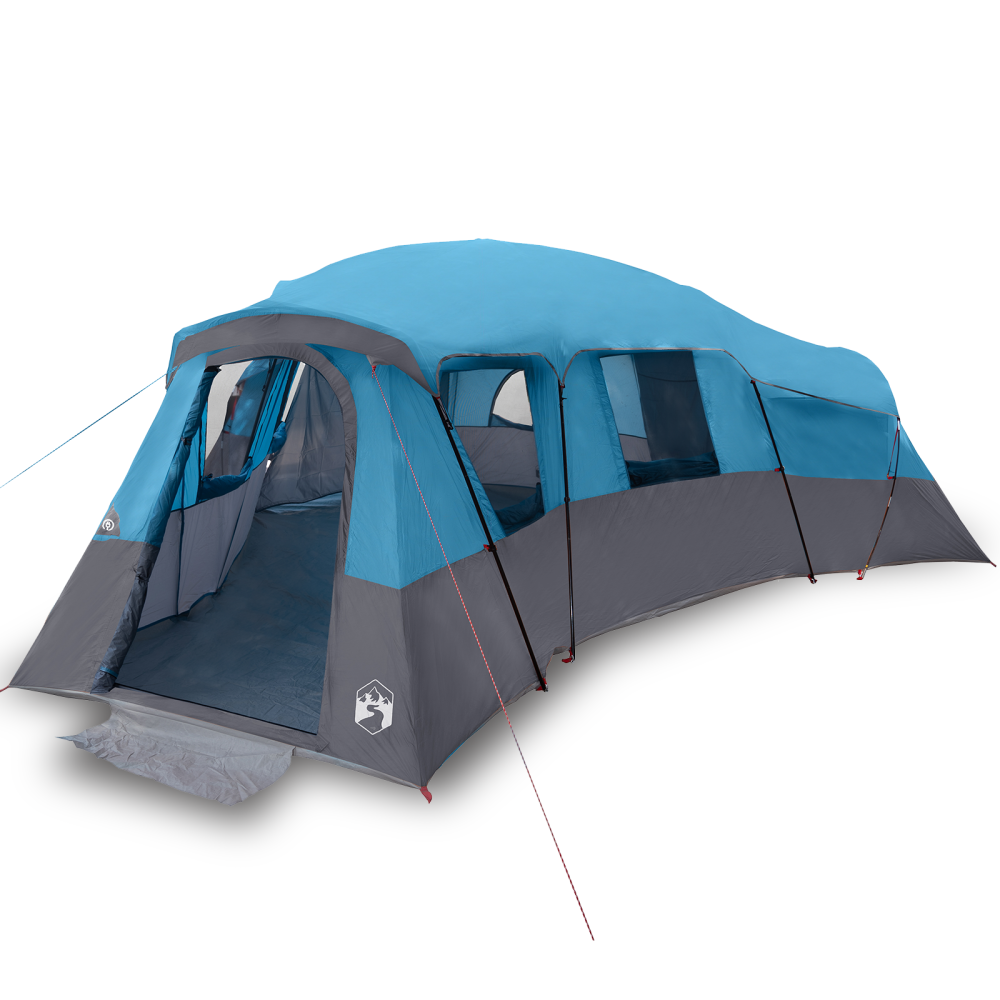 Produktbild för Familjetält med tak med lagring Blå 762 x 655 x 218 cm taffeta