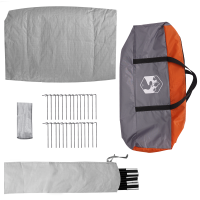 Produktbild för Campingtält med tak Grå och orange 282 x 225 x 154 cm taffeta