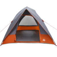 Produktbild för Campingtält med tak Grå och orange 320 x 275 x 190 cm taffeta
