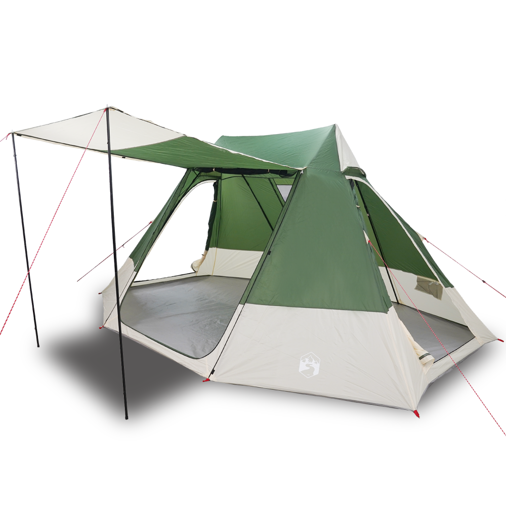 Produktbild för Campingtält med tak med lagring Grön 482 x 360 x 227 cm taffeta