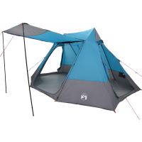 Produktbild för Campingtält med tak med lagring Blå 482 x 360 x 227 cm taffeta