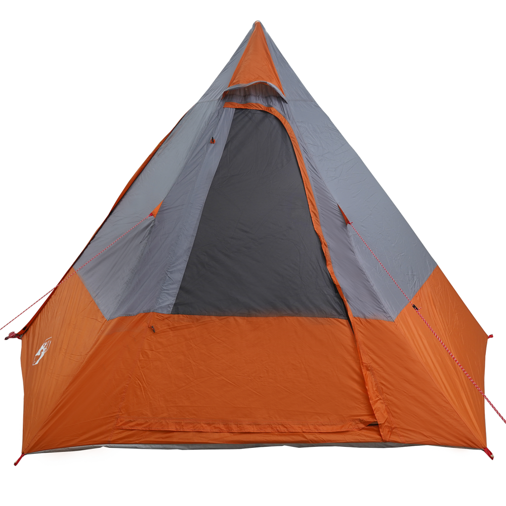 Produktbild för Campingtält med tak Grå och orange 482 x 360 x 227 cm taffeta