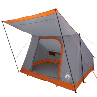 Produktbild för Campingtält med tak Grå och orange 223 x 163 x 130 cm taffeta