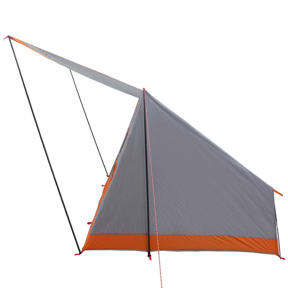 Produktbild för Campingtält med tak Grå och orange 223 x 163 x 130 cm taffeta