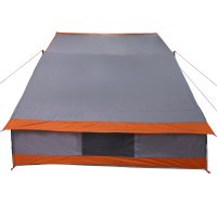 Produktbild för Campingtält med tak Grå och orange 223 x 163 x 130 cm taffeta