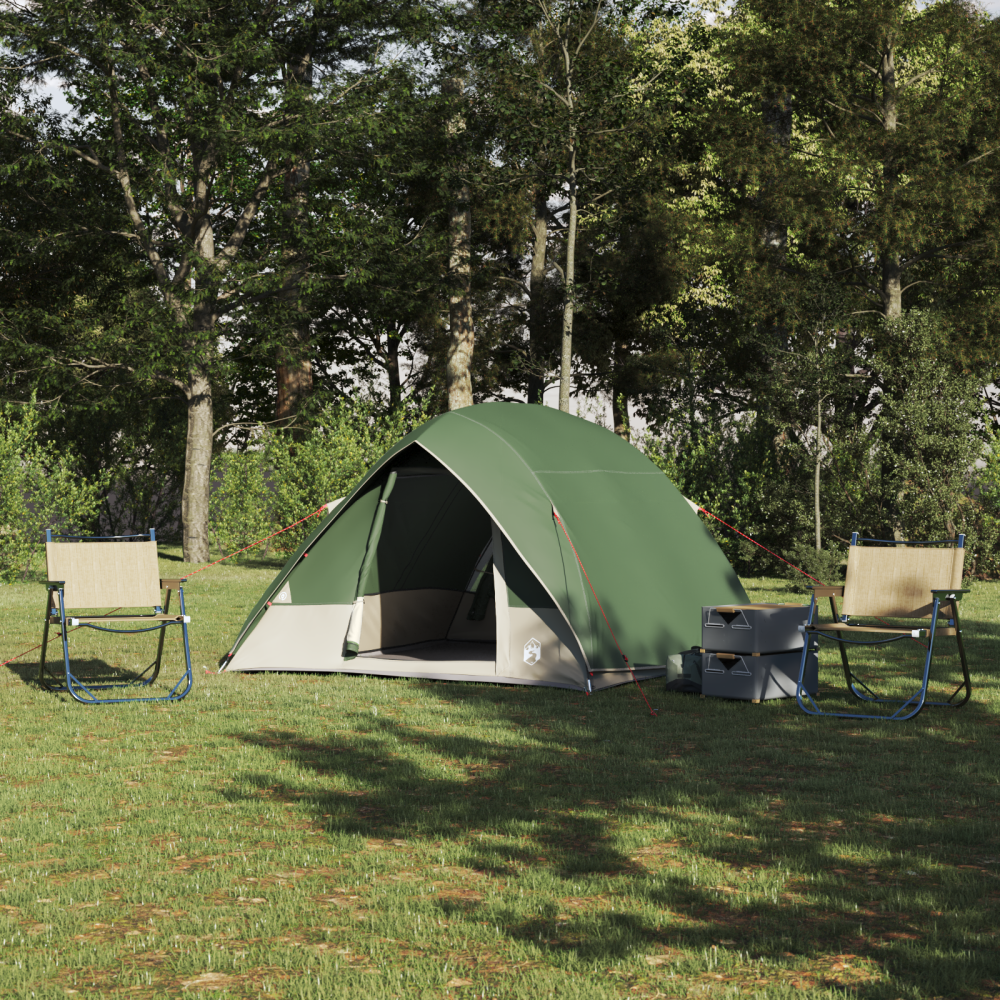 Produktbild för Campingtält med tak med lagring Grön 275 x 230 x 140 cm taffeta