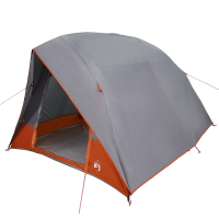 Produktbild för Campingtält med tak Grå och orange 275 x 230 x 140 cm taffeta