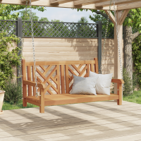 Produktbild för Trädgårdsgungbänk 114 x 60 x 64 cm Massivt teakträ
