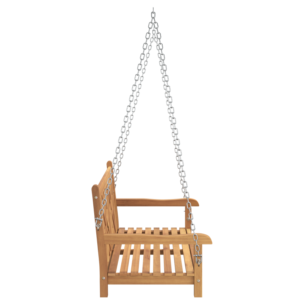 Produktbild för Trädgårdsgungbänk 114 x 60 x 64 cm Massivt teakträ