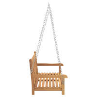Produktbild för Trädgårdsgungbänk 114 x 60 x 64 cm Massivt teakträ