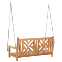 Produktbild för Trädgårdsgungbänk 114 x 60 x 64 cm Massivt teakträ
